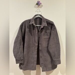 ASOS Charcoal Corduroy Shirt Jacket